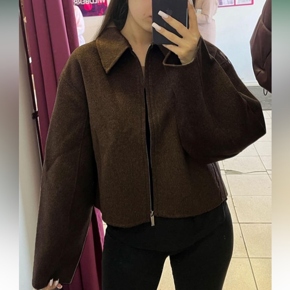 NWOT Brown Zip Jacket